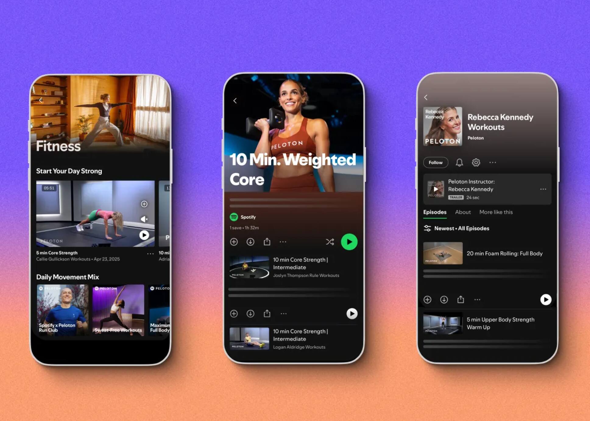 Spotify fitness hub